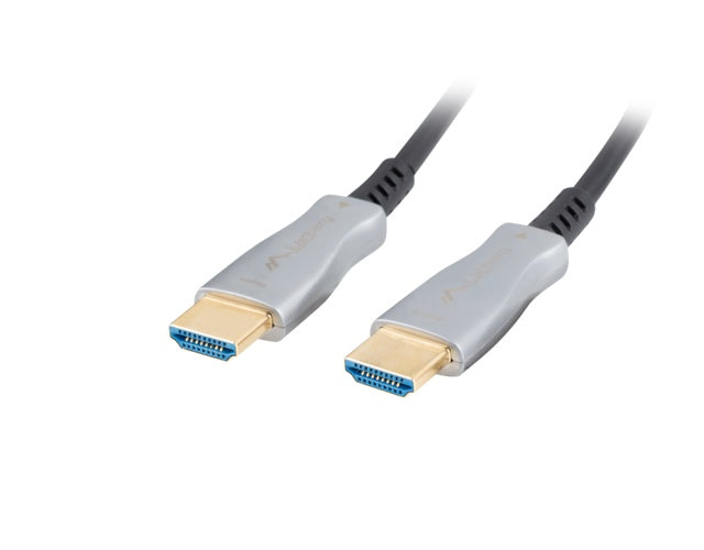 LANBERG HDMI-KABEL M/M V2.0 10M OPTISCH AOC black CA-HDMI-20FB-0100-BK (CA-HDMI-20FB-0100-BK) afbeelding 1