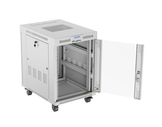 FLOOR-STANDING RACK CABINET 19  15U 600X800 GREY LCD GLASS DOOR LANBERG (FLAT PACK) V2 afbeelding 5
