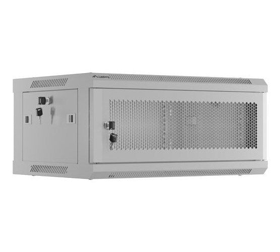 WALL-HUNG RACK CABINET 19  4U 600X450 GREY PERFORATED DOOR LANBERG (FLAT PACK) afbeelding 2