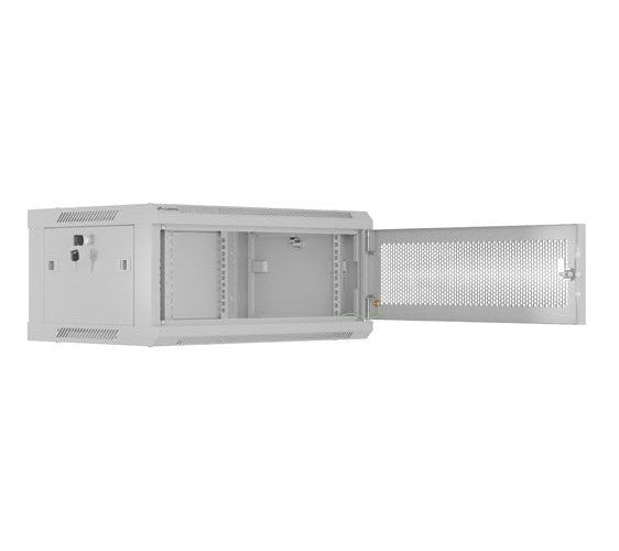 WALL-HUNG RACK CABINET 19  4U 600X450 GREY PERFORATED DOOR LANBERG (FLAT PACK) afbeelding 5