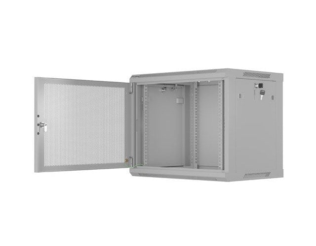 19  9U 600X 450 grey wall mount rack cabinet perfo afbeelding 4