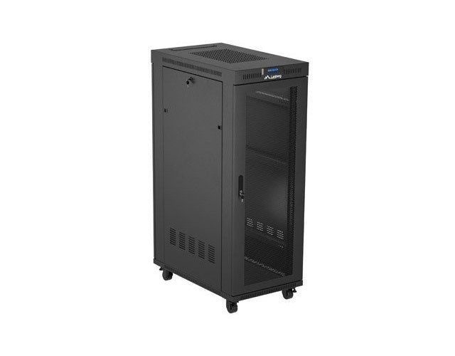 Rack cabinet 19  32U 600x1000 black perforated doo afbeelding 2