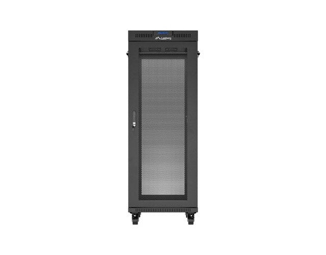 Rack cabinet 19  32U 600x1000 black perforated doo afbeelding 4