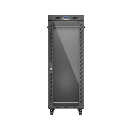 Standing installation rack cabinet 19  32U 600x1000 black glass door LCD Lanberg (flat pack) afbeelding 2