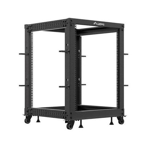 Open Rack 19  15U 600x600-1100 adjustable black afbeelding 1