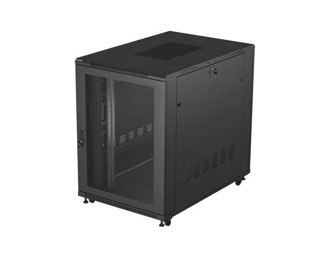 19  22U 800x1200 black standing rack cabinet afbeelding 1