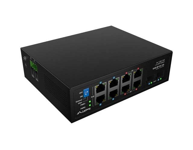 SWITCH LANBERG LIGHT INDUSTRIAL POE 4XBT 4XAT 2XSFP DIN NIEZARZĄDZALNY GIGABIT ETHERNET afbeelding 1
