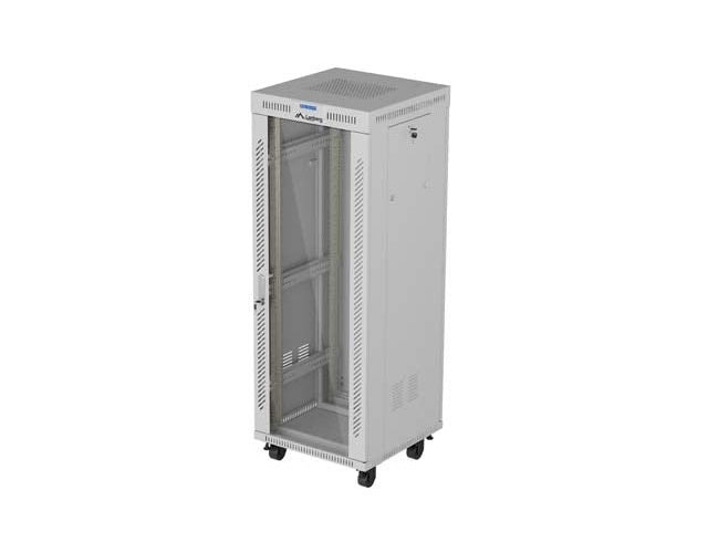 SZAFA INSTALACYJNA RACK STOJĄCA 19  32U 600X600 SZARA DRZWI PRZESZKLONE LCD LANBERG (FLAT PACK) V2 afbeelding 1