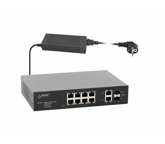 SFG108 12 Port Industrial PoE Switch afbeelding 1