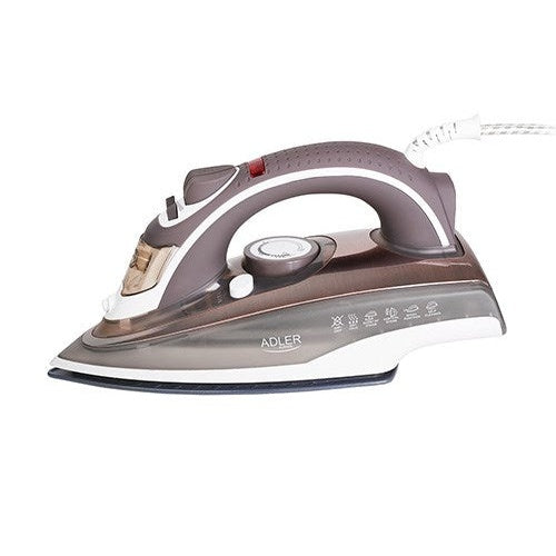 Adler AD 5030 iron Steam iron Ceramic soleplate 3000 W Brown  Grey  White - 5902934831048 - image 2