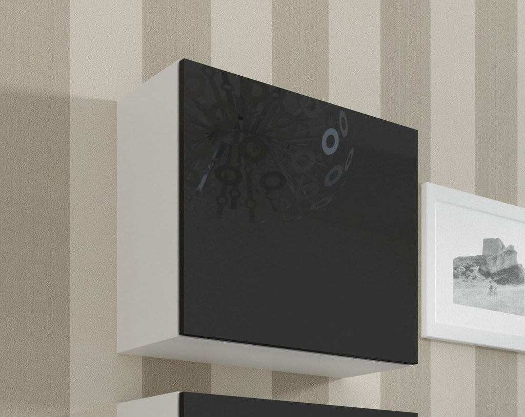 Cama Square cabinet VIGO 50/50/30 white/black gloss afbeelding 1