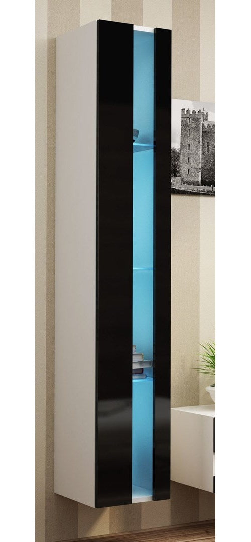 Cama Shelf unit VIGO NEW 180/40/30 white/black gloss afbeelding 1