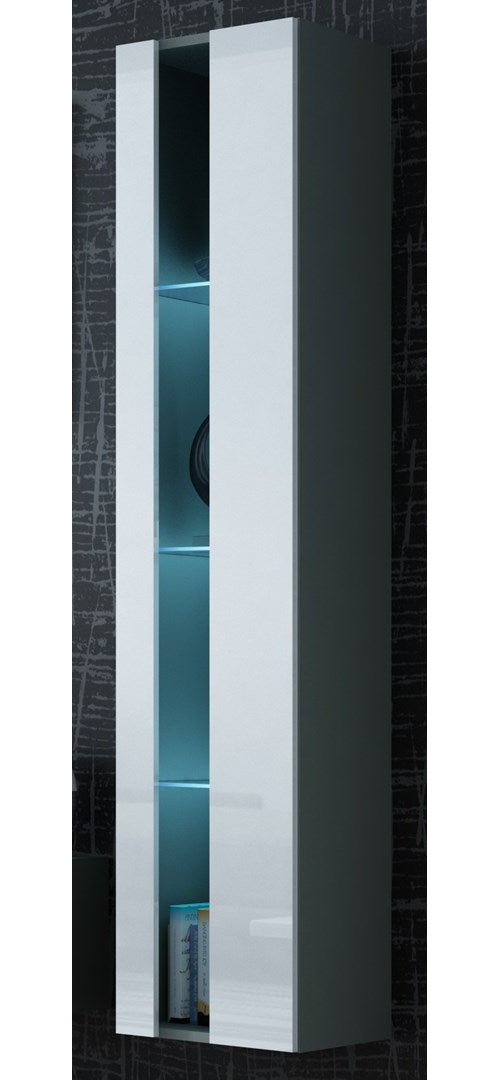 Cama Shelf unit VIGO NEW 180/40/30 grey/white gloss afbeelding 1