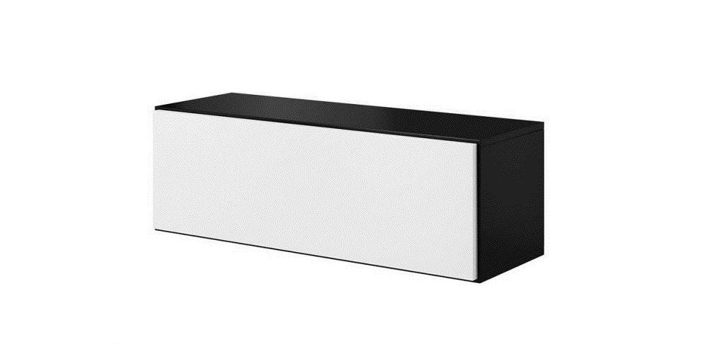 Cama full storage cabinet ROCO RO1 112/37/39 black/black/white afbeelding 1