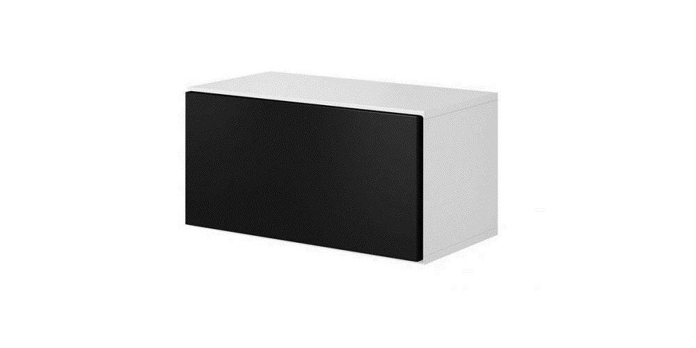 Cama full storage cabinet ROCO RO3 75/37/39 white/white/black afbeelding 1