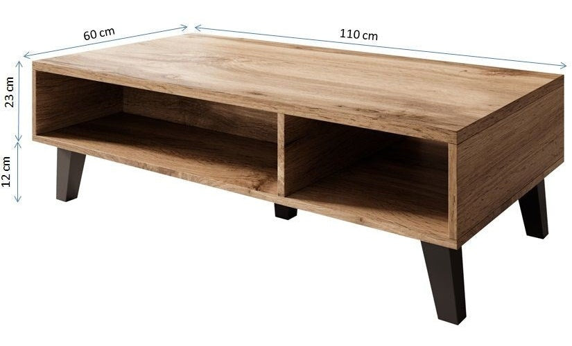 Cama coffee table NORD 110cm wotan oak/anthracite afbeelding 2