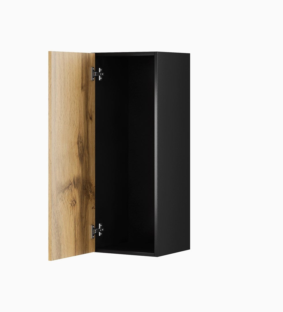 Cama cabinet VIGO  90  full 90/35/32 black/wotan oak afbeelding 3