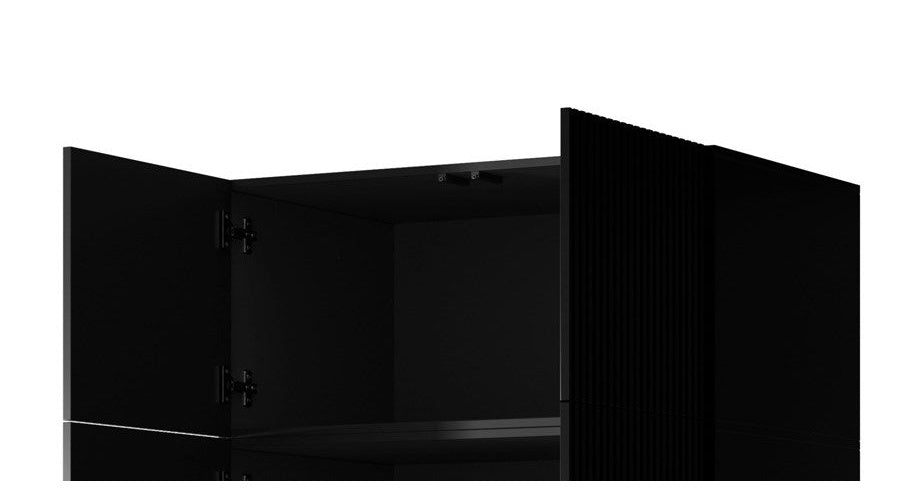 Wardrobe PAFOS 2D BASE 90x55.5x45 Black matt afbeelding 2