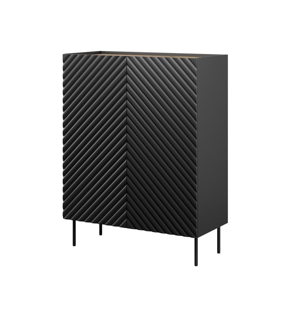 Bookcase 2D2SZ ONDA 98x45x127 black afbeelding 1