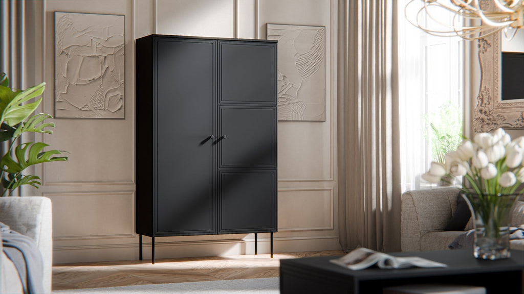 Cama Display case PALAZZO BIS 100x39x166 matte black afbeelding 3