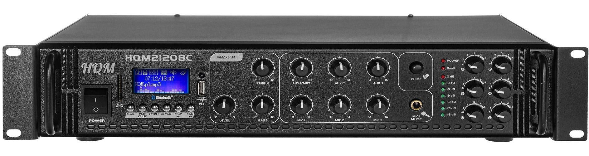 FM/MP3/BLUETOOTH HQM2120BC RADIO AMPLIFIER 120W afbeelding 1