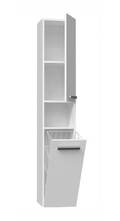 Bathroom cabinet NEL III 31x30x174 cm  white  glossy afbeelding 2
