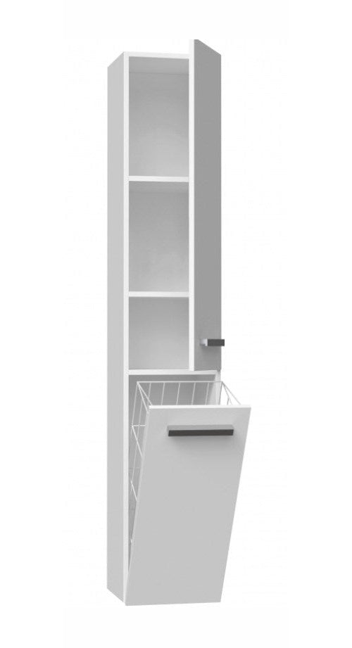 Bathroom cabinet NEL IV 31x30x174 cm  white  glossy afbeelding 2