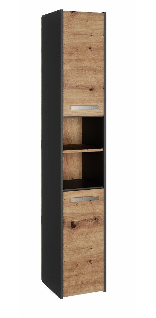 Topeshop S30 ANTRACYT/ARTISAN bathroom storage cabinet afbeelding 1