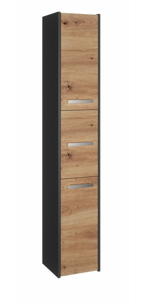 Topeshop S33 ANTRACYT/ARTISAN bathroom storage cabinet Oak afbeelding 1