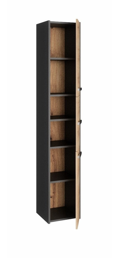Topeshop S33 ANTRACYT/ARTISAN bathroom storage cabinet Oak afbeelding 2