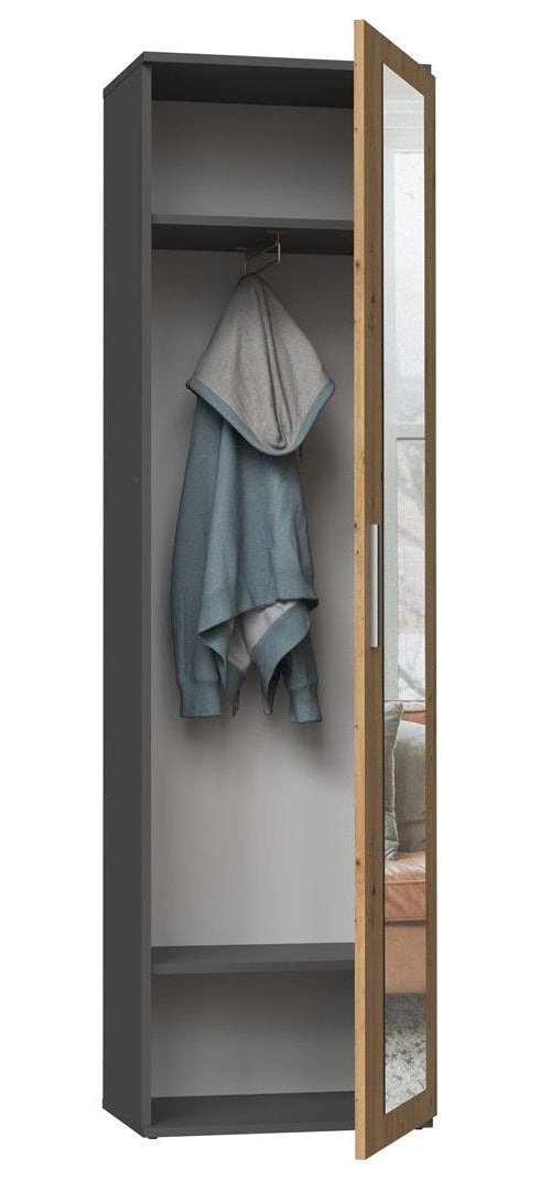 Topeshop DUO SZAFA ANT/ART KP bedroom wardrobe/closet 2 shelves 1 door(s) afbeelding 2