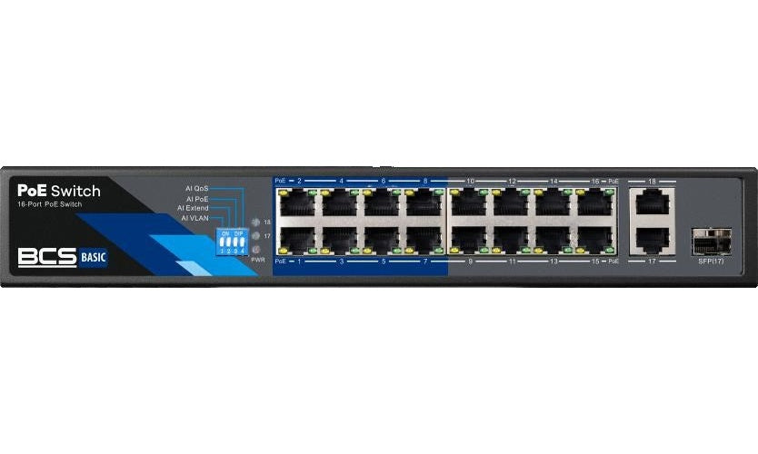 PoE Switch BCS BASIC BCS-B-SP1602G-1SFP afbeelding 1