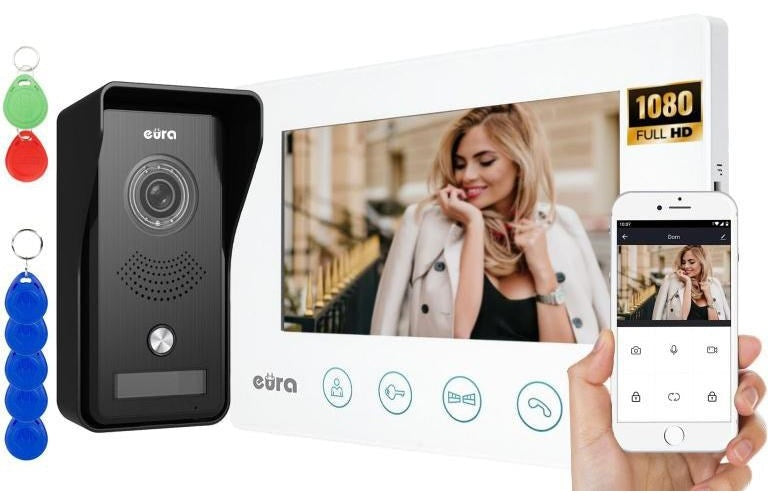 VIDEO INTERCOM EURA VDP-42A3 GAMMA+ white monitor TUYA afbeelding 2