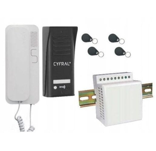 INTERCOM CYFRAL COSMO 1-TENANT BLACK afbeelding 1