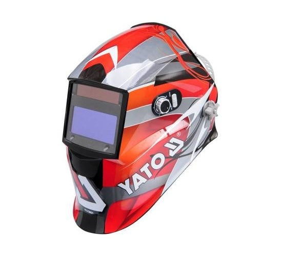 Yato YT-73921 welding mask/helmet Welding helmet with auto-darkening filter Black  Red  Silver afbeelding 1