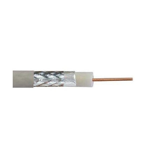 Coaxial cable DIGITUS RG-6  75 Ohm  shield (2x foil + 77% braid)  Eca  PVC  100m  white afbeelding 2