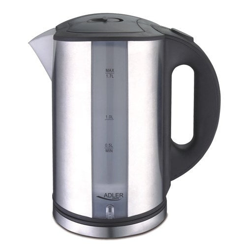 Adler AD 1216 electric kettle 1.7 L Black Silver 2200 W - 5908256830646 - image 1