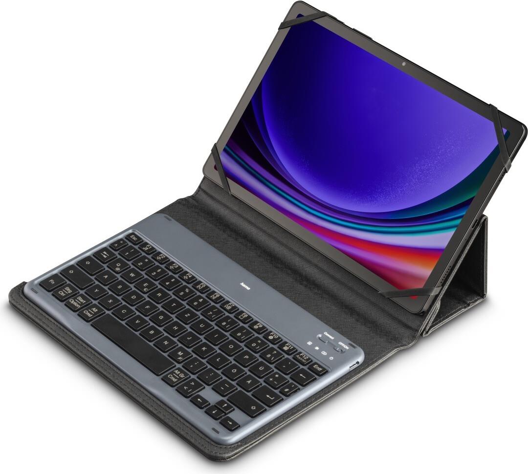 Hama Bluetooth® Keyboard Travel 500 for Tablets 7-11, Case, Black, QWERTZ DE (00125137)