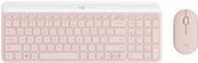 Logitech Slim Wireless Combo MK470 - Tastatur-und-Maus-Set - kabellos - 2,4 GHz - QWERTY - rosé (920-011322)