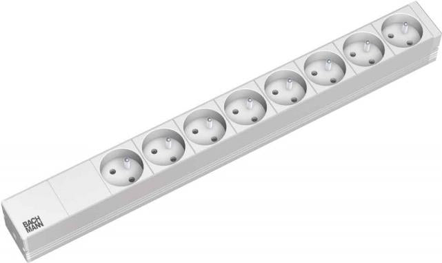 Bachmann Power Distribution Unit (Rack Mountable) - AC 230 V - 8 Outputs - 19" - Light Grey - Model 333.819