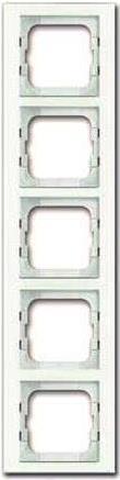 BJ 1725-280 Cover Frame 5f Busch-axcent White Glass (2CKA001754A4441)