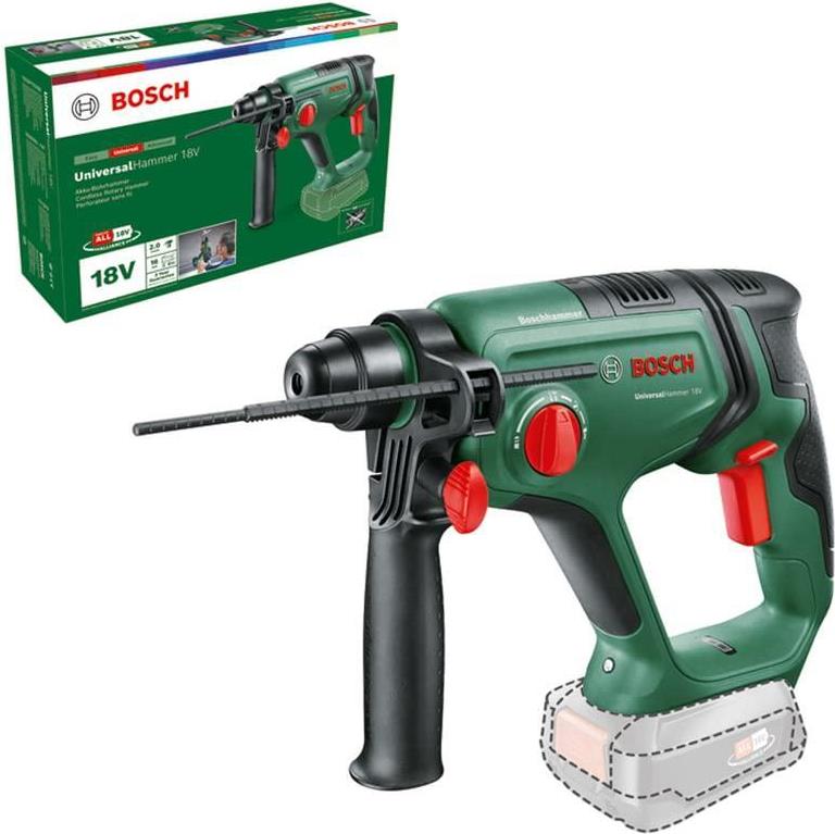 Bosch Universal Hammer 18V Cordless Rotary Hammer 4 Modes SDS-plus 2 Joules Battery Not Required 18 V (06039D6000)