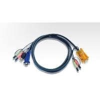 ATEN 2L5305U - Keyboard/Video/Mouse/Audio Cable - DB-15, Mini-Phone 3.5 mm (M) - USB Type A, 4-Pin, HD-15, Mini-Phone 3.5 mm (M) - 5 m