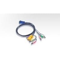 ATEN 2 L-5302P KVM Cable PS/2, HD-15 (VGA), Stereo Mini Jack 1.83 m