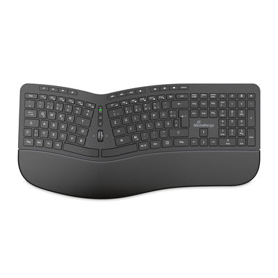 MediaRange Wireless Ergonomic Multimedia Keyboard - Compatible with Windows, macOS, Linux