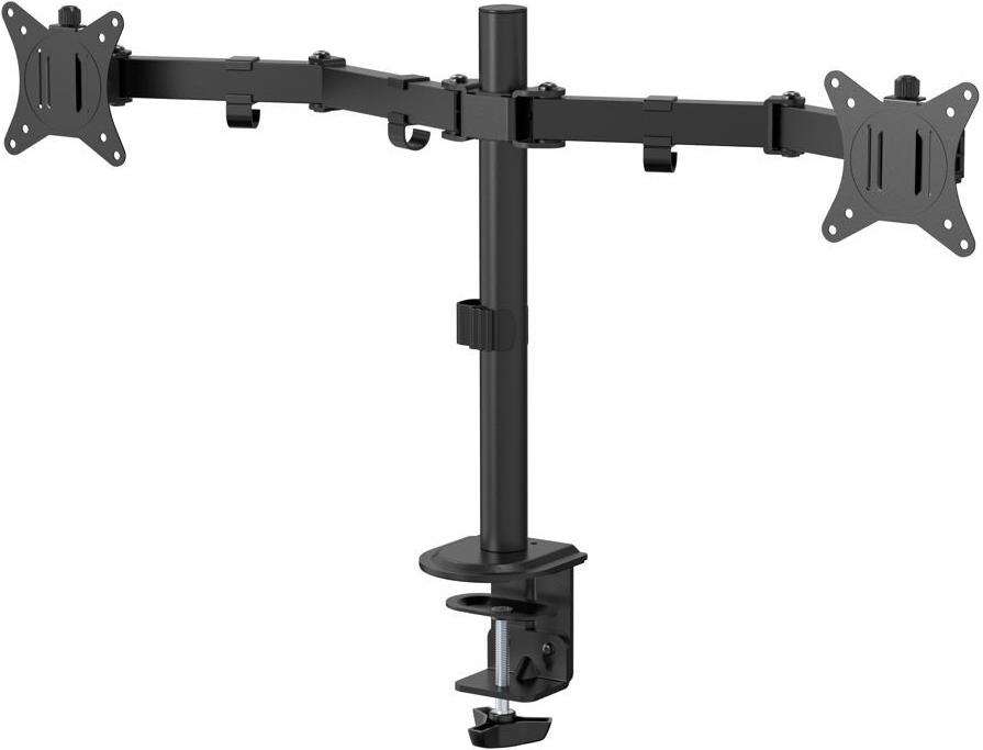 eSTUFF Mounting Kit, Tension Mount for Table, 2 VESA Plates, for 2 LCD Displays, Black (GLB227002)
