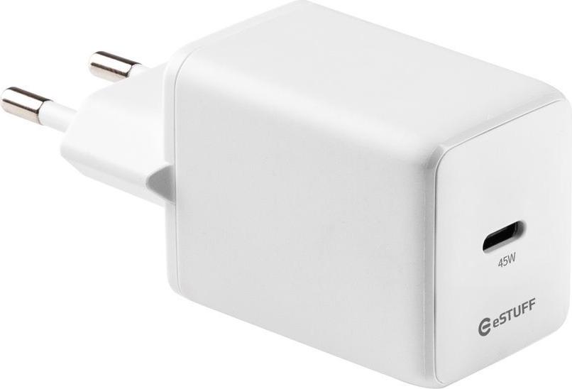 eSTUFF INFINITE (GRS) USB-C Charger EU PD 45W GaN - 1 x USB-C - ES637046-BULK