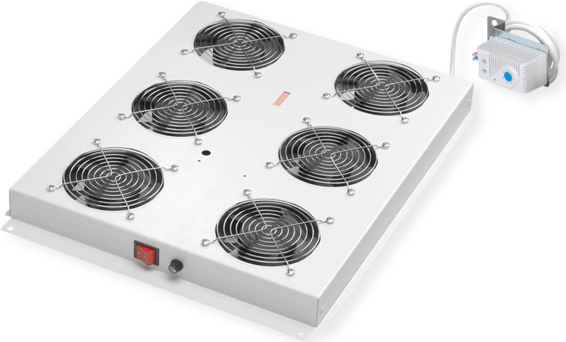 ROLINE 19" Roof Vent Unit - 6 Vents - Thermostat - Gray (26.21.0274)