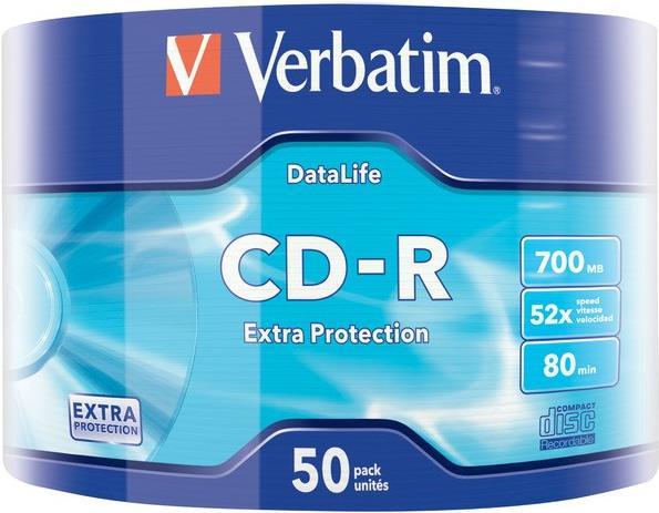 Verbatim DataLife Extra Protection CD-R, 50 pcs, 700MB (43787)