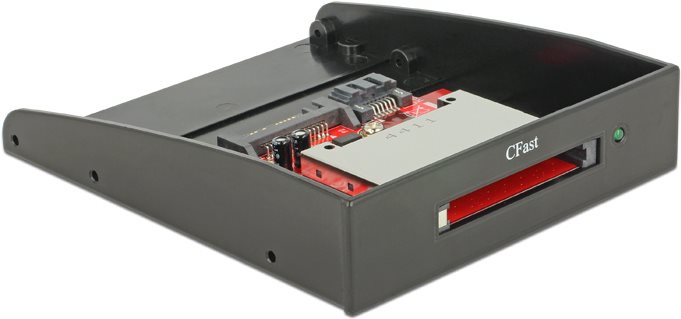 DeLOCK Card Reader - 8.9 cm (3.5") - CFast Card Type I, CFast Card Type II - Serial ATA - 91496